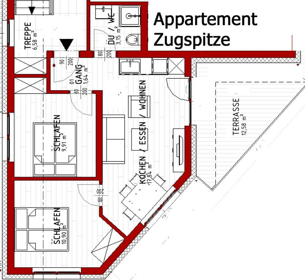 Zugspitzappartements 에르발트 외부 사진